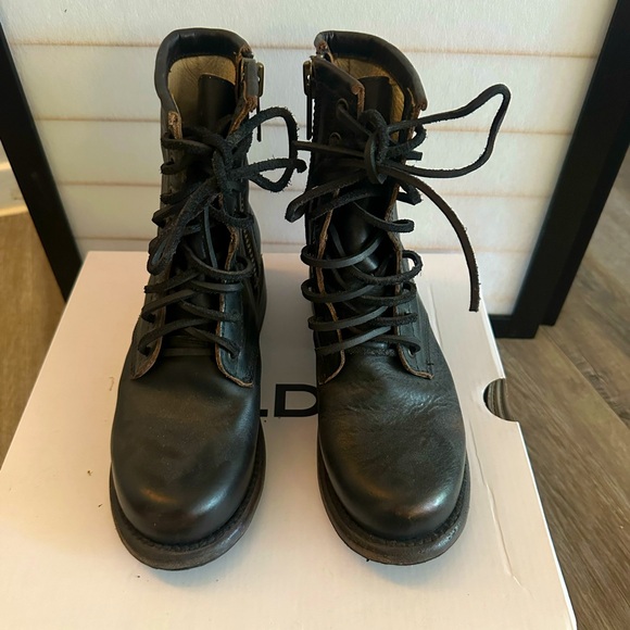 Black Freebird Leather Boots - Picture 1 of 3